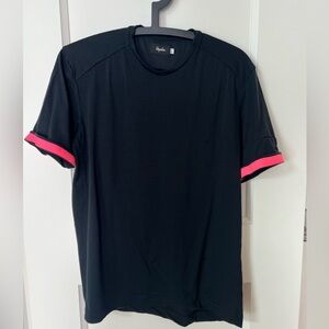 Rapha Technical T-shirt, Men’s M size, Black with pink line
